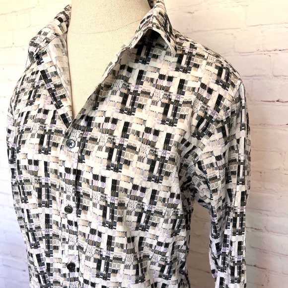 Theory - Blouse - Womens - Pixel Print - Size Small - Picture 3 of 8